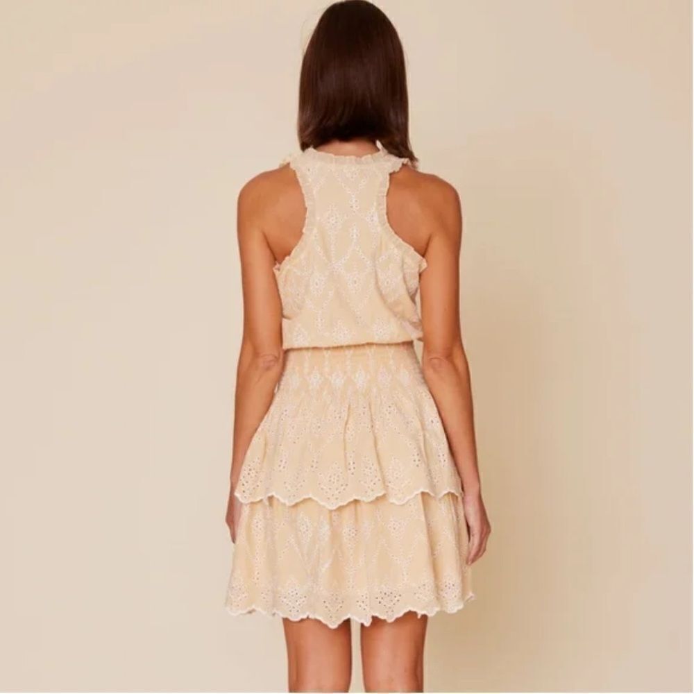 Revolve ModaPosa Bautista Racer Back Eyelet Ruffle Mini Dress - Picture 2 of 7